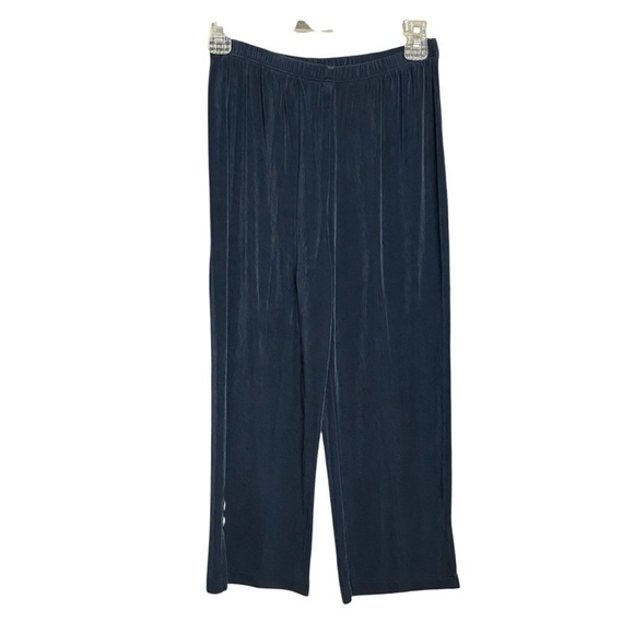 Chico’s Travelers Women’s Wide Leg Cropped Pull On Pants Size XS Navy Comfy - Picture 5 of 6